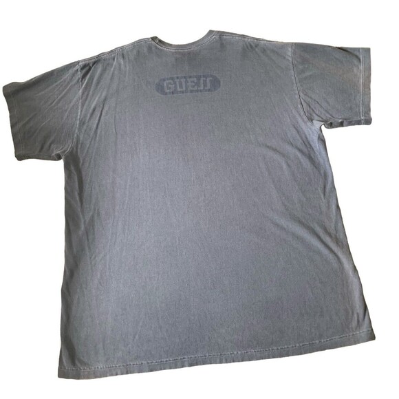 Vintage Guess Original T- Shirt Men Size XL Blue Big Logo Spellout 1995 Made USA - Picture 2 of 5